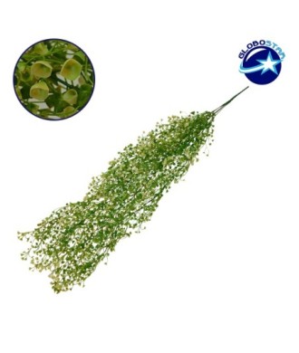 GloboStar® 09035 Τεχνητό Κρεμαστό Διακοσμητικό Φυτό Μήκους Μήκους 1.2 μέτρων με 5 X Κλαδιά Φύλλωμα Ρούστικ Κίτρινο - Πράσινο